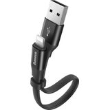Baseus 0.23m Lightning to USB 2.0, Zwart; Handig voor powerbank gebruik CALMBJ-B01