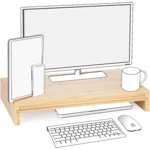 Bureaustandaard Premium voor Telewerken - Ergonomische Laptop- en Monitorhouder