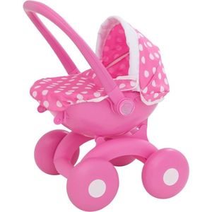 4-IN-1 kinderwagen roze - kinderkinderwagen met reiswieg en babyzitje - poppenwagenaccessoires vanaf 18 maanden poppenstoel