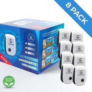 8-Pack i4Goods Ultrasone Ongedierte Verjager - Pest Reject - Muizenverjager - Vliegenverjager - Muggenstekker - Duurzaam & Veilig