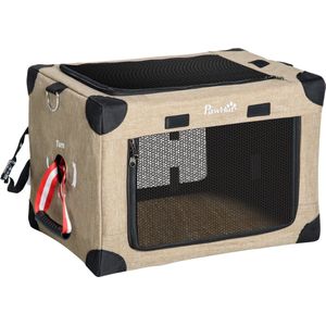 Reisbench hond - Reismand - Draagtas hond - Hondentas - Transport Box - Opvouwbaar - Kaki