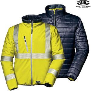 BANF JACKET Werkjas, Hi-Vis Geel Veiligheidsjas - Ripstop Stretch nylon - Reversible - Reflective bands - Taped zippers - Elastic cuffs and bottom - EN ISO 20471 CLASS 3 - EN 343 3:1