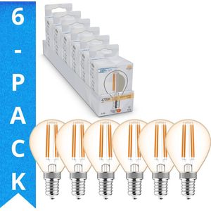 LED's Light Dimbare LED Lampen E14 - Dimbaar warm wit licht - 470 lm - 6PACK