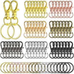 28 Stuks Karabijnhaak met 28 Sleutelringen - Musketonhaak Sleutelhangers voor Volwassenen - Mini DIY Musketon en 25mm ringetjes - Auto Klein Carabiner Sleutel Hanger, Houder - Karabijn haak ringen - Keychain Zelf Maken Karabijnsluiting - voor Hobby