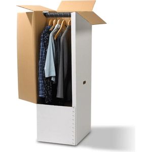 Garderobe box - DAC Verhuisdoos voor kleding - inclusief stang - Extra stevig 102x48x48cm