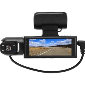 Dual Dashcam Voor En Achter - 3.16 Inch Auto Rijdende Recorder - Professionele Dashboardcamera - HD Nachtzicht Achteruitkijkmonitor