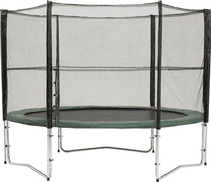 Veiligheidsnet rond 244 cm. met 6 palen - VOOR STANDAARD TRAMPOLINES
