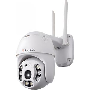 PuroTech Beveiligingscamera Core - Buitencamera met Nachtzicht - Wifi Smart Waterproof IP66 - Draaibaar en kantelbaar - Voor Binnen & Buiten - 1080P HD - Dome IP Camera - Nachtzicht - Draadloos Internet - Met Recorder