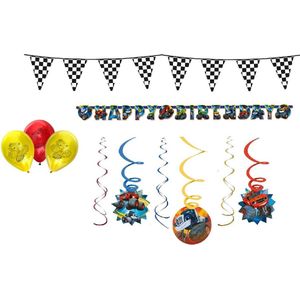 Nickelodeon - Blaze en de Monsterwielen - Slinger - Vlaggenlijn - Happy Birthday banner - Ballonnen - Kinderfeest - Versiering.