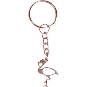 Sleutelhanger - Hangertje Flamingo Zilverkleurig 2,5cm