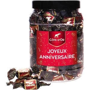 Côte d'Or Chokotoff chocolade met opschrift ""Joyeux Anniversaire!"" - chocolade verjaardagscadeau - pure chocolade met toffee - 800g