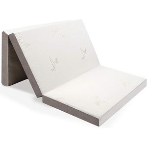 Driedelig Opvouwbaar Futon Matras 90 x 190 cm – Comfortabel eenpersoons Vouwmatras met Antislip Onderkant