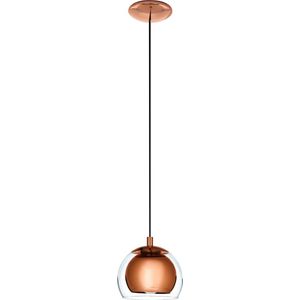 EGLO Rocamar hanglamp - E27 - 1 Lichts - Ø19 cm - glas - Koperkleurig