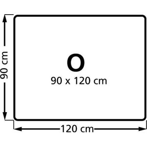 Stoelmat Vloermat voor harde vloeren Rechthoek 90x120 cm. PP