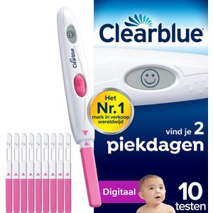Clearblue Ovulatietestset Digitaal - Word sneller zwanger - 1 Digitale Houder En 10 Testen