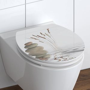 Ibenzoa® Elegante en Stijlvolle WC-Bril met Softclose Mechanisme en MDF Materiaal