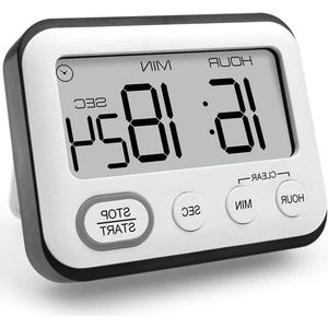 Multifunctionele digitale keukenwekker met groot lcd-display, stopwatch en timer