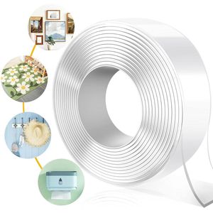 Extra sterk nano-plakband - Dubbelzijdig Tape voor tapijten, fotohoeken en nagels Facelift tape