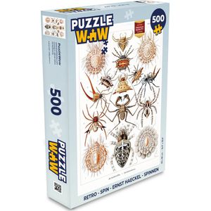 Puzzel Retro - Spin - Ernst Haeckel - Spinnen - Legpuzzel - Puzzel 500 stukjes