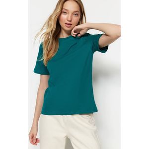 Trendyol TWOSS23TS00000 Volwassenen Vrouwen T-shirt - Smaragd - M