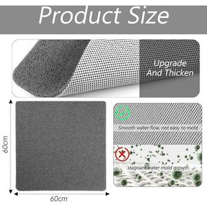 Shower mat – douchecabine, Antislipmat - Badkameraccessoire 60 x 60 cm