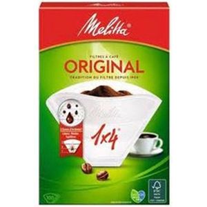 Melitta Original 1x4 - Mandje - Wegwerp koffiefilter - Papier - 80 st(en) - Accessoires voor koffiezetapparaten