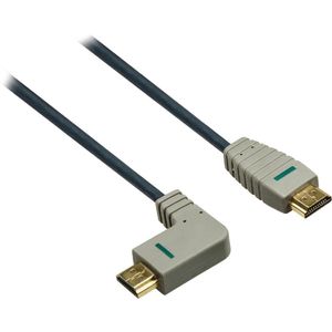 Bandridge HDMI 1.4 High Speed with Ethernet kabel haaks naar links - 2 meter