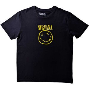 Nirvana Shirt – Smiley Logo with Back Print maat 4XL