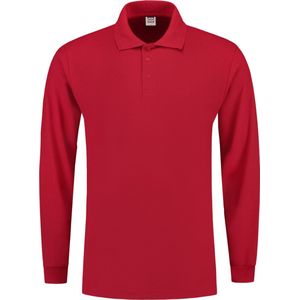 Tricorp Poloshirt Lange Mouw - 201009 - Rood - Maat 6XL