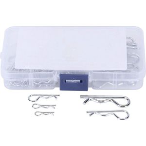 100 Stuks R-clips Splitpennen Roestvrijstalen Trekpen Assortiment - Heavy Duty Bevestigingspenset met Plastic Doos - Auto's Mechanica Vrachtwagens Grasmaaier .