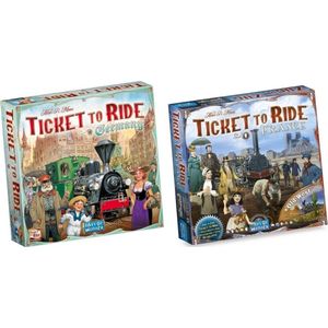 Spellenbundel - Ticket to Ride - 2 Stuks - Uitbreidingen - Frankrijk + Old West & Duitsland
