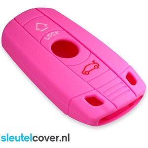 Autosleutel Hoesje geschikt voor BMW - SleutelCover - Silicone Autosleutel Cover - Sleutelhoesje Roze