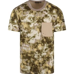 Napapijri - T-Shirt Camouflage Groen - Heren - Maat XL - Modern-fit