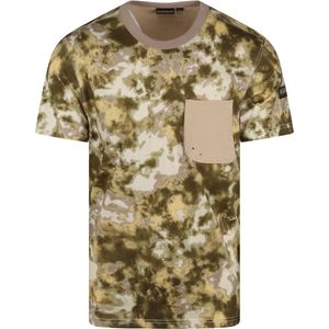 Napapijri T-Shirt Camouflage Groen - Maat XL - Heren - Casual T-shirts