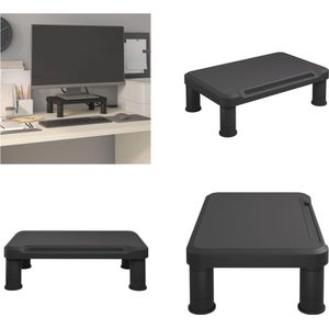 vidaXL Monitorstandaard 38x24x10,5 cm zwart - Monitorstandaard - Monitorstandaards - Monitor Standaard - Computerstandaard