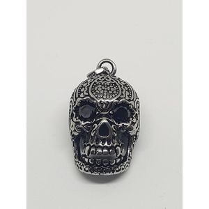 RH-Jewelry. Stalen hanger heren. Mexicaanse skull