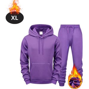 Nivard Joggingpak - Huispak - Volwassenen - Trainingspak - Comfortabel - Joggingsbroek - Tracksuit - Heren - Paars - XL