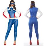 Dames Captain America kostuum.