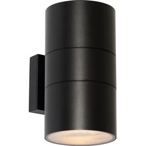 QAZQA Professional Moderne Buiten wandlamp zwart 2-lichts AR111 IP44 - Duo