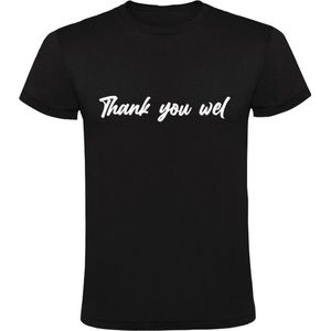 Thank you wel Heren T-shirt | Engels | Nederlands | Taal | Bedankt | Dankjewel | Dank | Dank u wel | Thanks