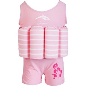 Konfidence Drijfpak Breton Stripe Junior Lycra Roze Mt 1-2 Jaar