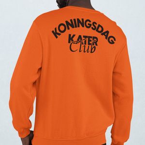 Oranje Koningsdag Sweater Koningsdag Kater Club - MAAT S - Feestkleding & Carnavalskleding