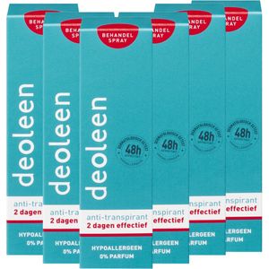 Deoleen - Behandelspray Anti-transpirant - Deodorant - 25 ml 6 pack