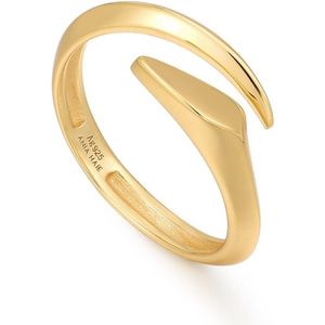 Ania Haie AH R049-01G Tough Love Dames Ring - Minimalistische ring - Sieraad - Zilver - Goudkleurig - 925 Zilver - 3 mm breed