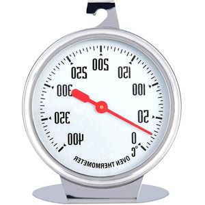 Oven Thermometer - Groot wijzerplaat, 400 graden met haak - Roestvrij staal