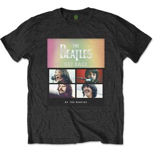 The Beatles - Album Faces Gradient Heren T-shirt - S - Zwart