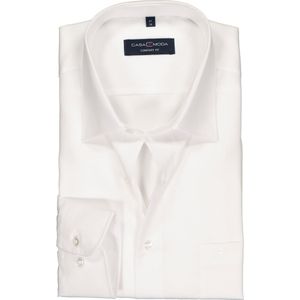 CASA MODA comfort fit overhemd - wit - Strijkvrij - Boordmaat: 47