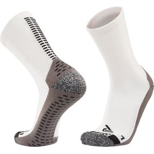 RØFF SOCKS® Gripsokken - Sportsokken - Hardloopsokken - Tennissokken - Wit - Maat 47-50 - Naadloos - Ergonomisch - Compressie