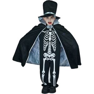 Skelet kostuum - Goochelaar - Halloween - Carnavalskleding - Carnaval kostuum - Jongens - 10 tot 12 jaar
