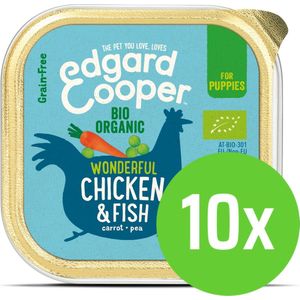 Edgard & Cooper Puppy Bio Organic Chicken & Fish 100 gram - 10 kuipjes NL-BIO-01